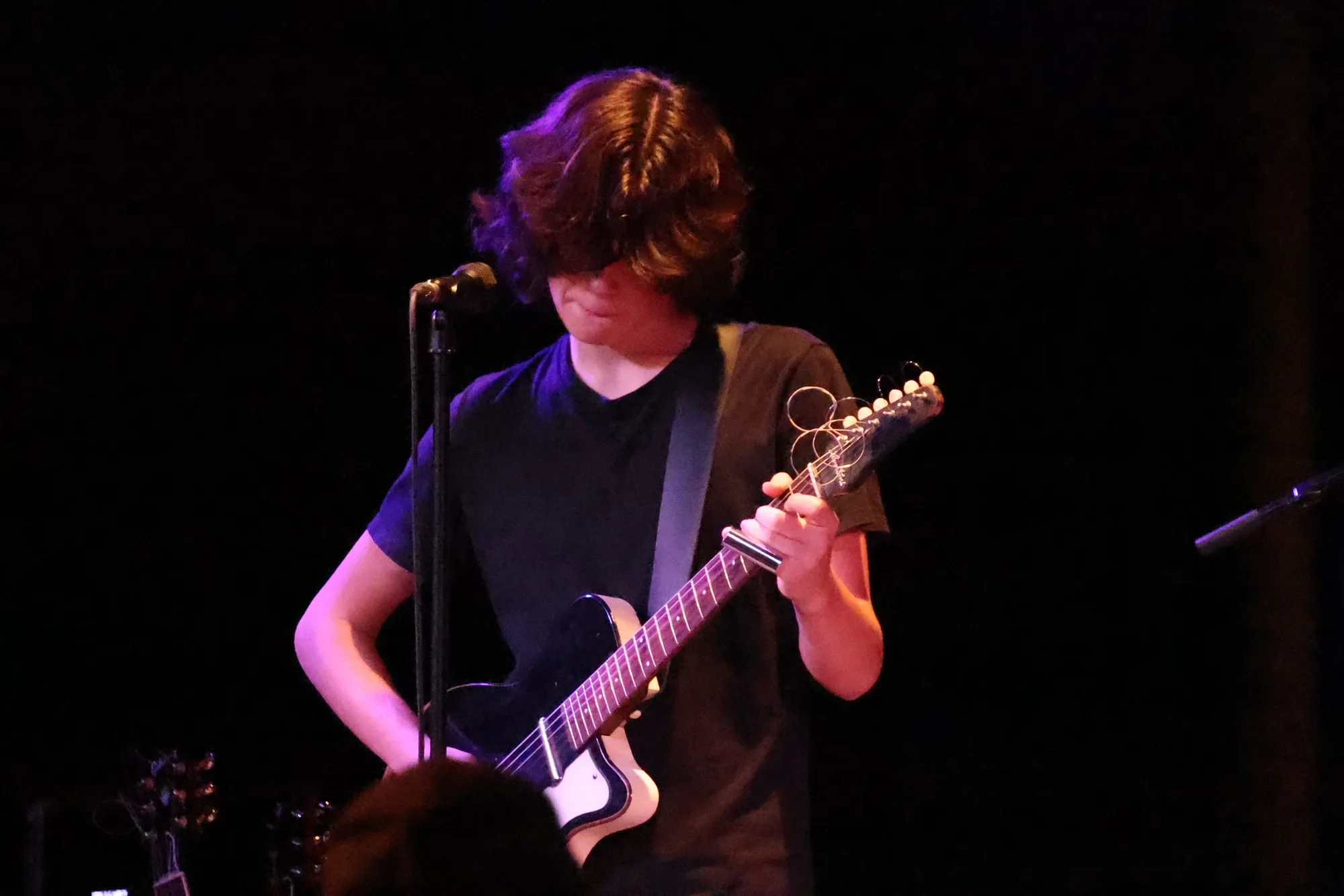 Jake playing the vintage Silvertone!